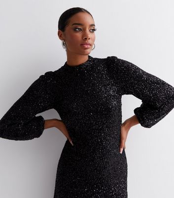 Glamour Black Sequins Party Dress – Little Party Dress